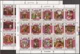 YEMEN 1969 PICTURA VIATA LUI ISUS ( 2 blocuri dantelate aurii) MNH