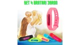 Cumpara ieftin Set 4 Bratari Anti-Tantari Silicon Multicolor, Uleiuri Esentiale Citronella, Lemongrass, Geraniol, Protectie 720h, Copii, Adulti