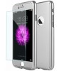 Husa Full Cover 360&deg; (fata + spate + folie sticla) pentru iPhone 6 / 6S, Silver