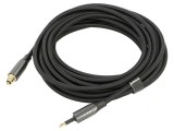 Cablu Toslink 3,5mm Mini - 5m, Mufă Toslink Placare Aurit, Vention
