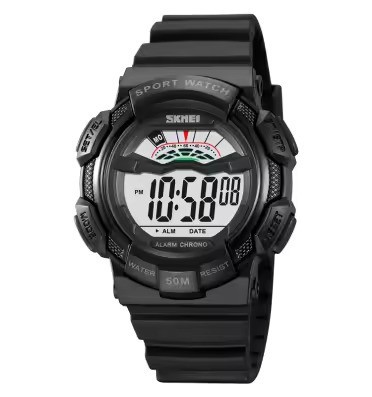 Ceas barbatesc de mana Skmei Cronograf Sport Casual Fashion Digital Alarma Cronometru Negru foto