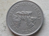 JERSEY-10 PENCE 1992, Europa, Cupru-Nichel