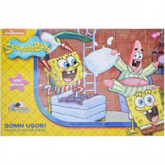 Puzzle 100 piese Spongebob - Somn usor! foto