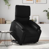 VidaXL Fotoliu rabatabil electric cu ridicare, negru, piele ecologică 3204900