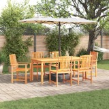 vidaXL Set mobilier de grădină, 7 piese, lemn masiv acacia