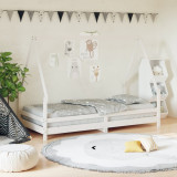 Cadru de pat pentru copii, alb, 90x190 cm, lemn masiv de pin GartenMobel Dekor, vidaXL