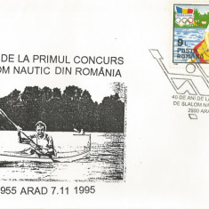 România, 40 de ani de la primul concurs de slalom nautic, plic, Arad, 1995