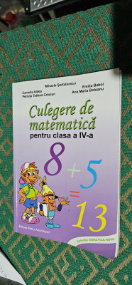 CULEGERE DE MATEMATICA CLASA A IV A ALDEA CRACIUN BABOI BOTEANU SERBANESCU foto