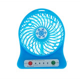 Cumpara ieftin Ventilator de birou cu acumulator 18650 incorporat, lungime de 14cm, cablu de alimentare microUSB, 13313, albastru