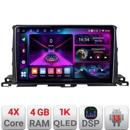 Navigatie Toyota Highlander 2013-2018 Android radio gps internet 4+64 InCell Display 1K KIT-highlander13+EDT-E210-RK CarStore Technology