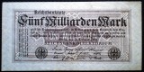 28. GERMANIA 5 MILIARDE MARCI FUNF MILLIARDEN MARK 20.10.1923 VF fără serie