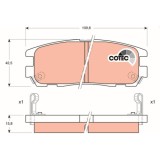 Set placute frana spate TRW, Isuzu Trooper 1991-2004, Opel Frontera A (U92), 1992-10.1998, Frontera B (U99), 09.1998-07.04, Monterey, 1991-1999, spat