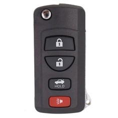 Carcasa Cheie Auto Techstar pentru Infiniti FX35 2003-2009, QX4, Nissan Murano, cu 4 Butoane, tip Flip Briceag