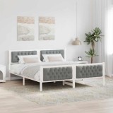 Cumpara ieftin Cadru de pat Gri deschis 160 x 200 cm Lemn de pin masiv