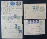 ROMANIA-1936/41-lot 5 carti postale- circulate
