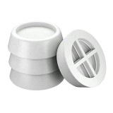 Set 4 Suporti Antivibratii Masina Spalat/Uscator Rufe, Antiderapante, Reduc Zgomot si Vibratii, 65mm x 20mm, Albe