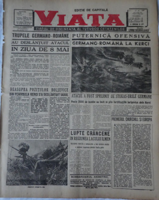 Viata, ziarul de dimineata; director: Rebreanu, 14 Mai 1942, frontul din rasarit foto
