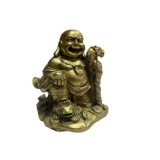 Statueta Feng Shui cu Buddha vesel auriu 9 cm ,model FS70