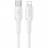 Cablu Date si Incarcare USB Type-C la Lightning Usams US-SJ406 U43, 1.2 m, 30W, Alb SJ406USB02