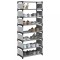 Gossi suport pantofi cu 8 niveluri, gri 54x28x124 cm, netesut