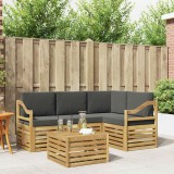 vidaXL Set de canapele de exterior 5 pcs Alb și antracit 3391812