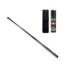 Set baston telescopic din otel si spray paralizant , 110 ml, argintiu, 77 cm, 4 sectiuni , husa inclusa