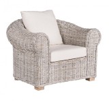 Cumpara ieftin Fotoliu rattan perne textil crem Coba 100x96x80 cm