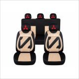 Set Huse Scaune Universale Nero Bej Personalizate cu Mitsubishi