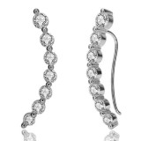Cumpara ieftin Cercei ear cuffs argint 925, JW674, model elegant, placat cu rodiu