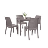 Cumpara ieftin Set mobilier de grădină Malinda 4+1, culoare cappuccino
