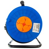Derulator cablu electric Hepol cu 4 prize si 50 m