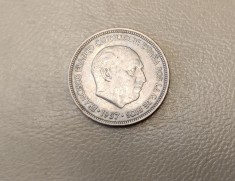 Spania - 5 pesetas (1957) - Francisco Franco - monedă s417 foto