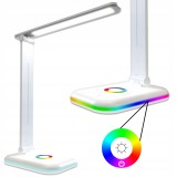 Lampa de birou Alma, LED 12W, 960 lm, temperatura reglabila CCT, RGB, IP20, alba