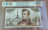 REPRODUCERE pe hartie cu filigran si fire UV proiect bancnota 100 Lei 1921 nr.179
