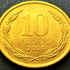 Moneda exotica 10 PESOS - CHILE, anul 2004 * cod 100 = A.UNC