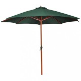 Cumpara ieftin Umbrelă de soare, verde, 258 cm