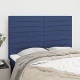 vidaXL Tăblii de pat, 4 buc, albastru, 72x5x78/88 cm, textil