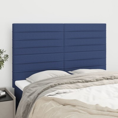 Gossi tablii de pat, 4 buc, albastru, 72x5x78/88 cm, textil foto
