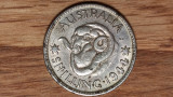 Australia -moneda de colectie- 1 shilling 1944 argint 925 -George VI- superba!, Australia si Oceania