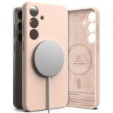 Husa MagSafe pentru Samsung Galaxy S25+ S936, Ringke, Silicone, Roz