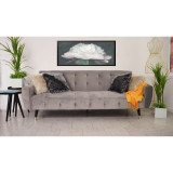 Canapea Glamour 219x84x81 cm Rabatabila Light Grey (cod AF 2497-07)