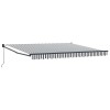 Copertina retractabila antracit/alb, 4x3 m, textil/aluminiu