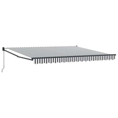 Copertina retractabila antracit/alb, 4x3 m, textil/aluminiu foto