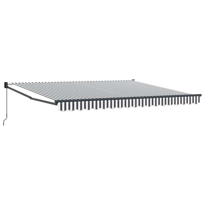 Copertina retractabila antracit/alb, 4x3 m, textil/aluminiu