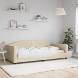 VidaXL Cadru de pat, crem, 100 x 200 cm, material textil