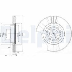 DELPHI BG3928 Disc frana