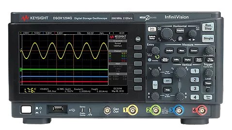 Osciloscop digital EDUX1052A Osciloscop: digital; DSO; Ch: 2; 50MHz; 1Gsps; 200kpts; LCD 7&quot;; &le;7ns optimizat pentru Serial Bus decoder