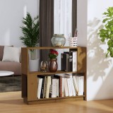 VidaXL Bibliotecă/Separator cameră, maro miere, 80x25x70 cm lemn masiv