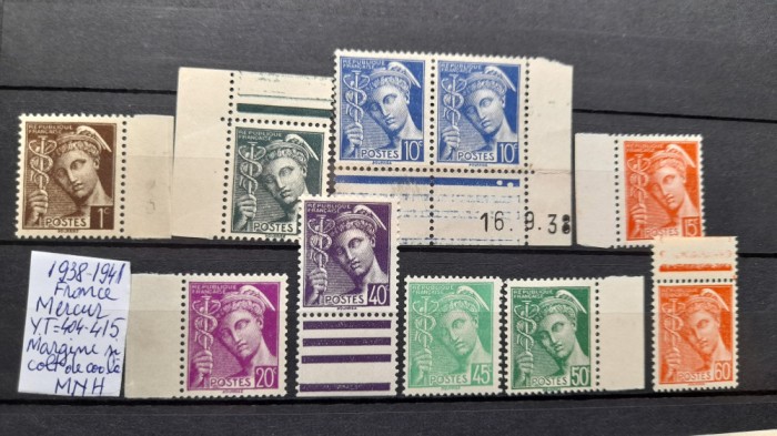 1938-1942-Franta-MercurYT404-415-10 val-MNH