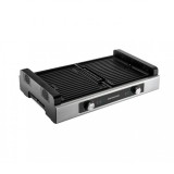 Cumpara ieftin Gratar electric Heinner HSEG-1800SS, 1800 W, functie filtrare fum, 2 placi reversibile antiadezive, temperatura reglabila, Inox, RESIGILAT, 1 AN